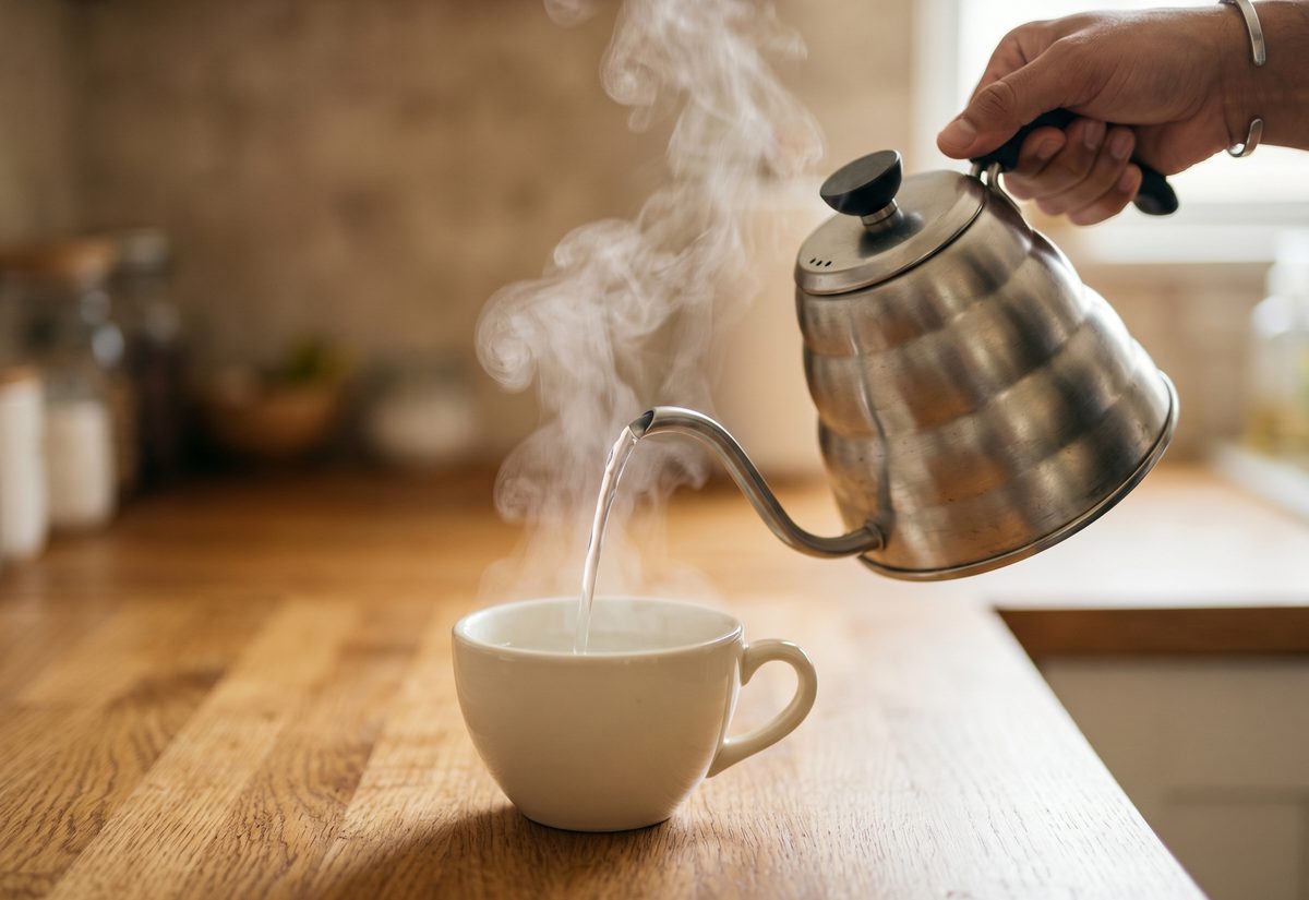 Add hot water